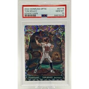 2022 Donruss Optic Football Tom Brady Downtown #DT-TB PSA 10 Tampa Bay GOAT